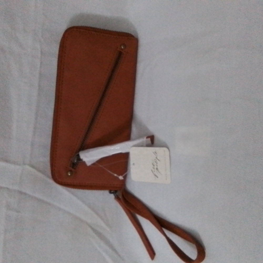 NWT FREE PEOPLE Distressed Vegan Wallet